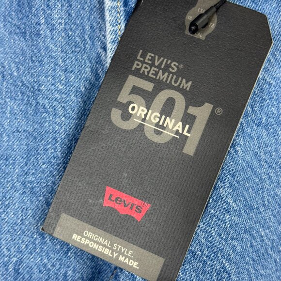 Levis Premium Jeans Womens 30x30 Medium Wash Original Fit 100% Cotton Button Fl - Picture 8 of 15